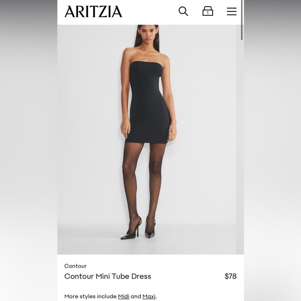 Aritzia Contour Mini Tube Dress